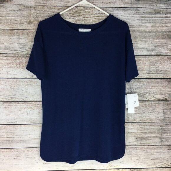 2 Liz Claiborne Weekend Tunic Tops Pink Blue Women's Medium - Picture 3 of 9